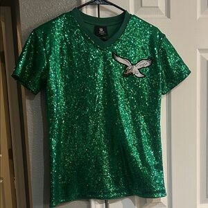 NFL Green Sequins Jalen Hurst Top